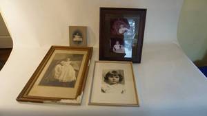 lot 173 image: Lotta various vintage framed prints with the largest been 15 x 23