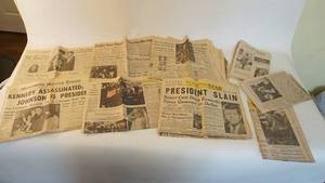 lot 283 image: Ephemera from the 60s Star and Tribune, 1963 President Kennedy Slain etc