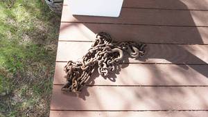 lot 298 image: Heavy duty hook and chain