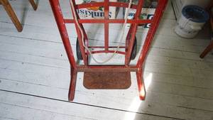 lot 350 image: Vintage dolly 45 inches tall 20 inches wide