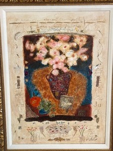 lot 16 image: Framed Vintage Beautiful Floral Art by Fairchild