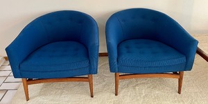 lot 3 image: Pair of Amazing Mid Century Chairs