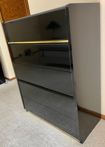lot 44 image: Black Lacquer Dresser by Lane