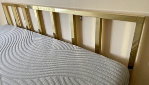 lot 47 image: Brass King Headboard