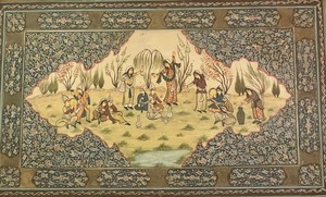 lot 116 image: Gorgeous Persian Art in a Persian Frame