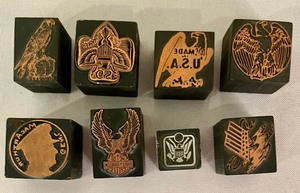 lot 197 image: Variety of Vintage Printers Blocks