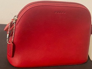 lot 227 image: Small Red Coach Make Up Bag