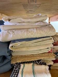 Lot of Table Skirts, Table Clothes & Napkins