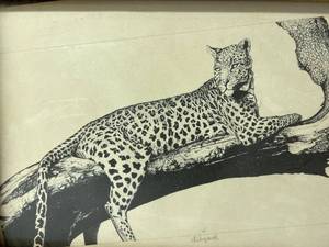 Leopard Drawing - Signed