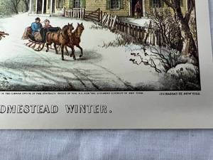 Set of 4 Currier & Ives Prints