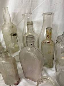 Lot of Vintage Bottles & Jars