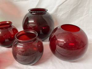 Vintage Red & Green Bowls & vases