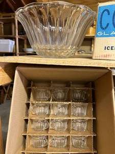 Lot of 2 Punch Bowls with Cups & Extras