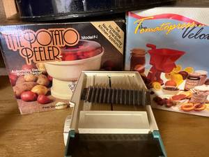 Roaster, Slicer, Potato Peeler, Tomato Press