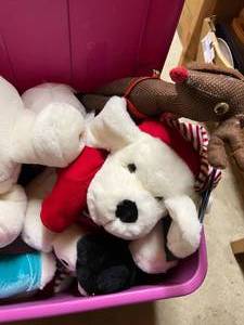 Bin of Stuffed Animals