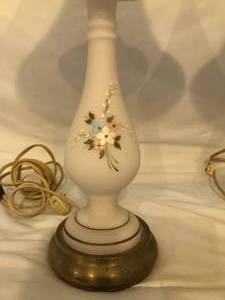 Lot of 2 Painted Ceramic Lamps