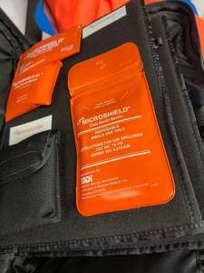 Large Lot Of Inflatable Safety Splints With Pumps - Used For Training &amp&nbsp&nbspLaerdal CPR Barrier Kit with Face Barrier Key Chains and Pocket Masks Plus More - All Appear New In This Portable Kit
