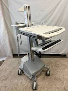 WOW MSRP $6000 Ergotron StyleView EMR Laptop Notebook Sit&nbsp To Stand Locking Powered Cart for Healthcare, Inventory &amp At Home Portable Office Desk - Excellent Condition - Untested - Electronics Not Included