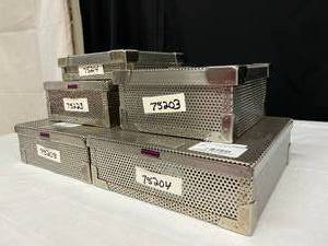 Lot of 5&nbspPhelan Sterilization Basket Sterilizer Containers - Excellent Condition