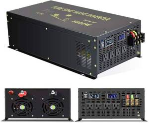 lot 33 image: Pure Sine Wave Inverter 12V DC to 120V AC, 8000W