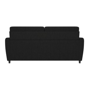 lot 34 image: Novogratz Brittany Sleeper Sofa with Memory Foam Mattress, Queen, Dark Gray Linen