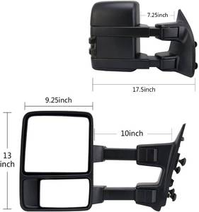 lot 47 image: Perfit Zone TOWING MIRROR Replacement Fits SUPER DUTY F250, F350, F450, F550 08-16, PAIR, BLACK