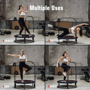lot 55 image: Pelpo 384045 Folding Mini Trampoline,Exercise Trampoline with Adjustable Foam Handle