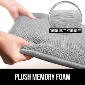 lot 98 image: Gorilla Grip Memory Foam Chair Cushions, Set of 4, Pebble Gray