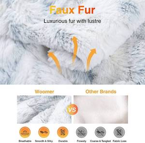 lot 105 image: WOOMER Electric Heated Throw Blanket(50x 60),