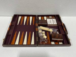 Vintage Backgammon Travel Game
