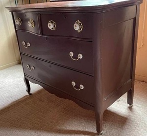 lot 88 image: Vintage Wooden Dresser with Casters