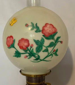 lot 90 image: Vintage Hand Painted Oil Lantern