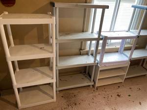 lot 99 image: Assorted Plastic Shelving