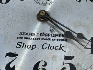 lot 180 image: Sears and Roebuck Saw Blade Battery Operated Wall Clock