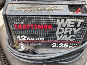 lot 149 image: Craftsman 12 Gallon 2.25 HP WetDry Shop Vac