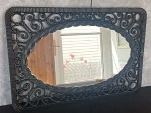 lot 120 image: Vintage Plastic Ornate Wall Mirror