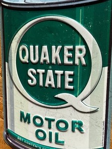 lot 137 image: Quaker State Motor Oil Metal Sign