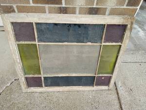 Multi Colored Glass Window Pane