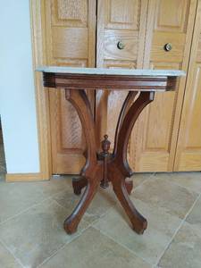 Vintage Marble Top Occasional Table
