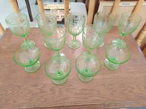 Cameo Green Depression Glasses