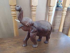 Hand Carved Wood Elephant