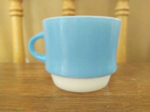 Vintage Anchor Hocking Fire King Blue Tea Cup