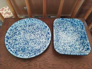 Two Graniteware Pans