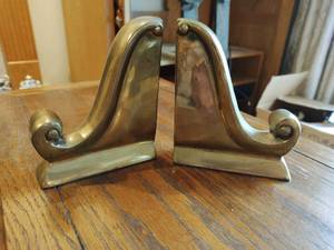 Pair of Vintage Brass Bookends