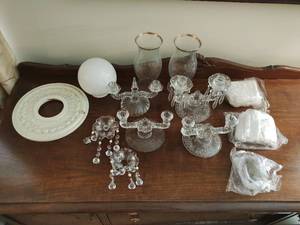 Collection of Candleholders and Lamp Accessories