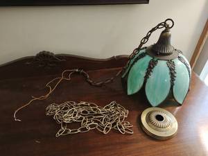Vintage Slate Glass Light