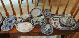Collection of Misc. Blue & White China