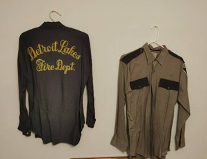 Two Vintage Detroit Lake Fire Department Shirts