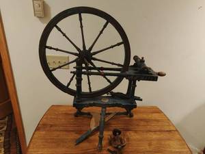 Antique Spinning Wheel & Accessories