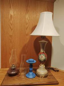 Lamp, Oil Lamp, Glass Shades, & More
